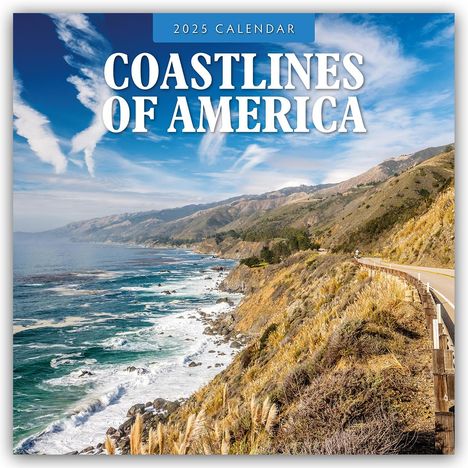 Coastlines of Amerika - Amerikanische Küsten 2025 - 16-Monatskalender, Kalender