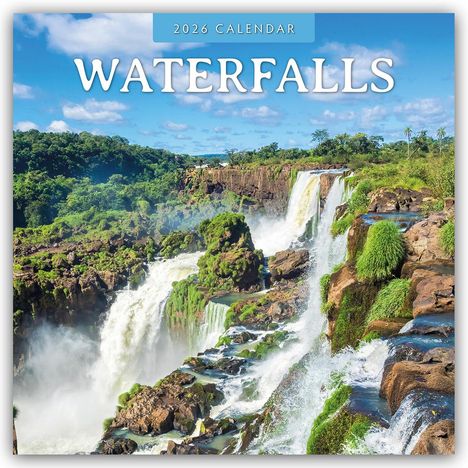 Robin Red: Waterfalls - Wasserfälle 2026 - 16-Monatskalender, Kalender