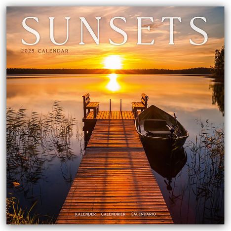 Avonside Publishing Ltd: Sunsets - Sonnenuntergänge 2025 - 16-Monatskalender, Kalender