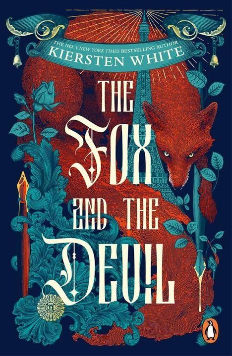 „The Fox and the Devil“ in großer Schrift. Illustration: Ein roter Fuchs mit Pflanzen und einem Turm im Hintergrund.