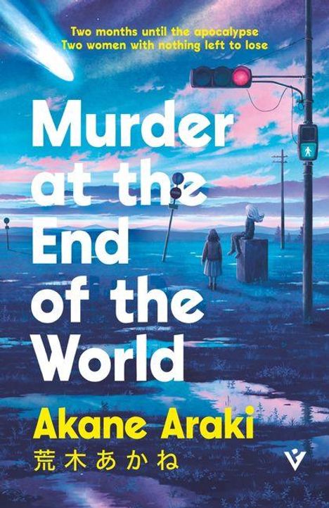 „Murder at the End of the World“ von Akane Araki. Zwei Figuren in surrealer Landschaft, Ampel mit grünem Fußgängerlicht.
