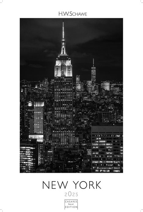 H. W. Schawe: New York schwarz-weiss 2025 L 59x42cm, Kalender