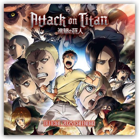 Danilo Promotion Ltd: Attack on Titan - Kalender 2025 - Wandkalender, Kalender