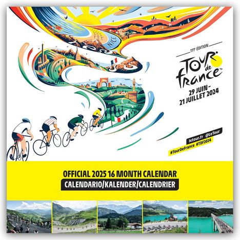 Tour de France 2025 - Wandkalender, Kalender