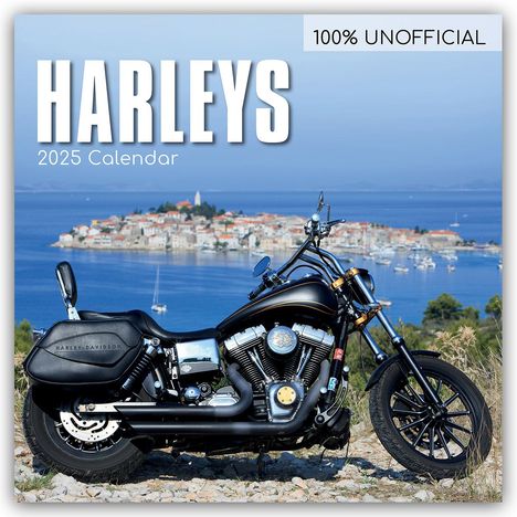 The Gifted Stationery Co. Ltd: Harleys - Harley Davidson 2025 - 16-Monatskalender, Kalender