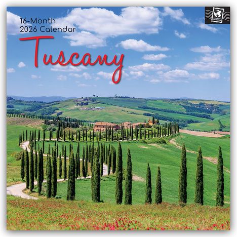 Gifted Stationery Co. Ltd: Tuscany - Toskana 2026 - 16-Monatskalender, Kalender