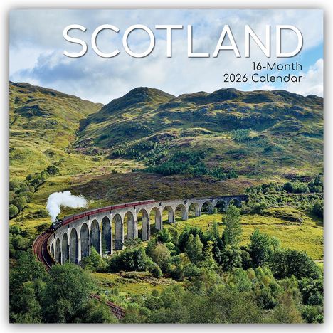 Gifted Stationery Co. Ltd: Scotland - Schottland 2026 - 16-Monatskalender, Kalender