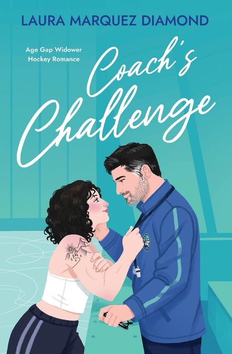 Über Titel: "Coach's Challenge." Illustration eines Mannes und einer Frau, die sich nahe stehen; er trägt eine Trainerjacke.