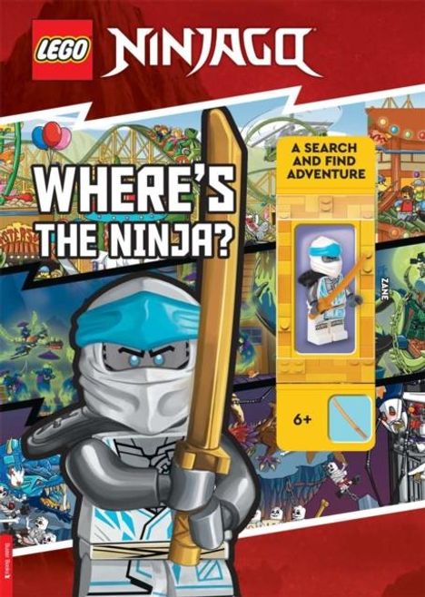 Buster Books: LEGO® NINJAGO®: Where's the Ninja? A Search and Find Adventure (with Zane minifigure), Buch