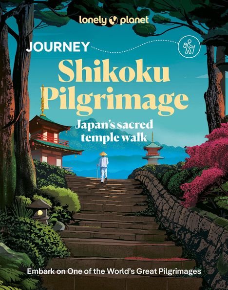 "Journey Shikoku Pilgrimage: Japan's sacred temple walk. Embark on One of the World's Great Pilgrimages." 

Titelbild eines Tempelweges.