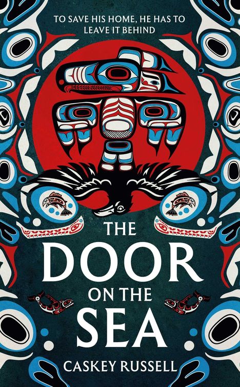 „TO SAVE HIS HOME, HE HAS TO LEAVE IT BEHIND“. „THE DOOR ON THE SEA“ von Caskey Russell. Kunst im indigenen Stil.