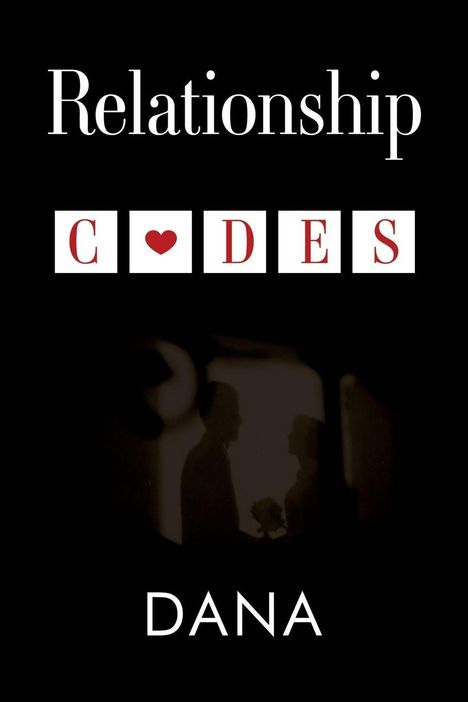 „Relationship Codes“ und „DANA“ stehen auf schwarzem Hintergrund. Silhouetten eines Paares sind im Hintergrund erkennbar.