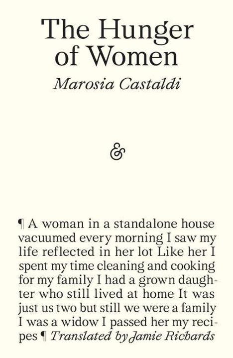 Marosia Castaldi: The Hunger of Women, Buch