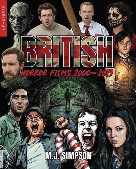 "BRITISH HORROR FILMS 2000–2019" von M.J. Simpson auf einem Cover mit Horrorfilmfiguren.