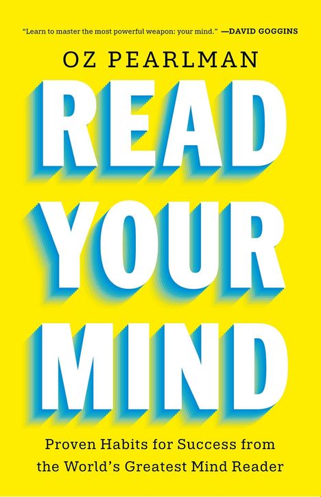 "READ YOUR MIND" in großen Buchstaben, gelber Hintergrund. Darunter kleinere Schrift: Erfolgsgewohnheiten vom besten Gedankenleser.