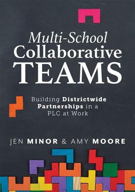 "Multi-School Collaborative Teams" ist der Titel, bunte Tetris-artige Formen verzieren den unteren Rand.