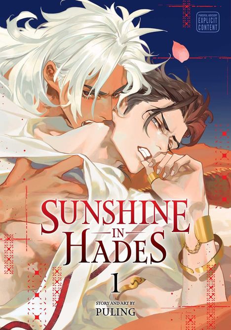 "Sunshine in Hades", "Explicit Content", "Story and Art by Puling". Illustration zweier Männer in enger Pose.
