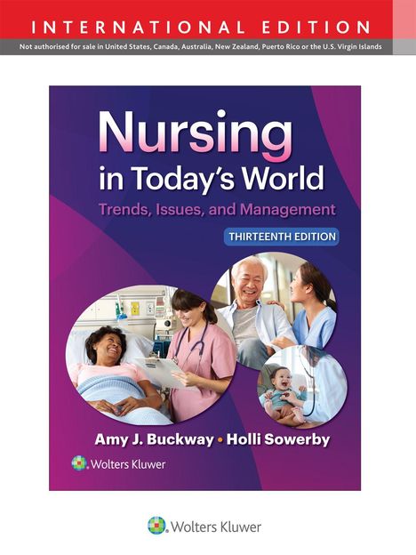 "Nursing in Today's World" aus der International Edition, zeigt Pflegekräfte und Patienten in einem Krankenhausumfeld.