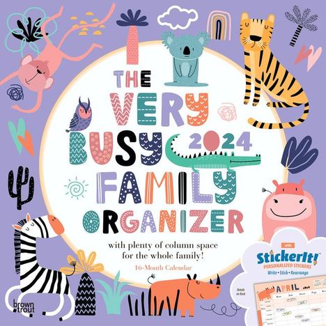 The Very Busy Family Organizer 2024 Square Stkr, Kalender