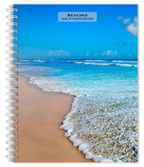 Browntrout: Beaches 2025 6 X 7.75 Inch Spiral-Bound Wire-O Weekly Engagement Planner Calendar New Full-Color Image Every Week, Kalender