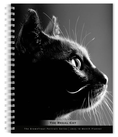Browntrout: The Browntrout Portrait Series: The Regal Cat 2025 6 X 7.75 Inch Spiral-Bound Wire-O Weekly Engagement Planner Calendar New Full-Color Image Every Week, Kalender