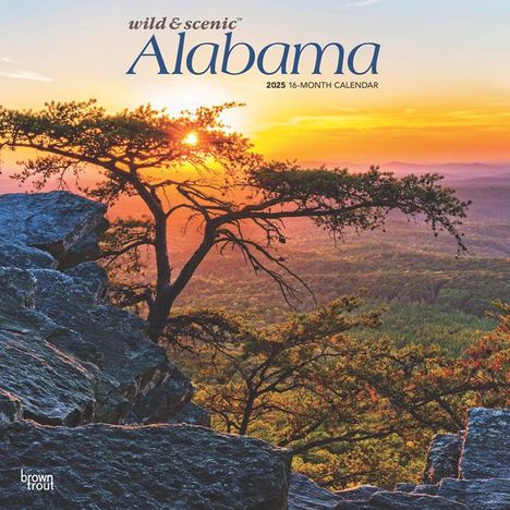Browntrout: Alabama Wild &amp; Scenic 2025 12 X 24 Inch Monthly Square Wall Calendar Plastic-Free, Kalender