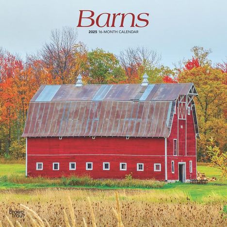 Browntrout: Barns 2025 12 X 24 Inch Monthly Square Wall Calendar Plastic-Free, Kalender