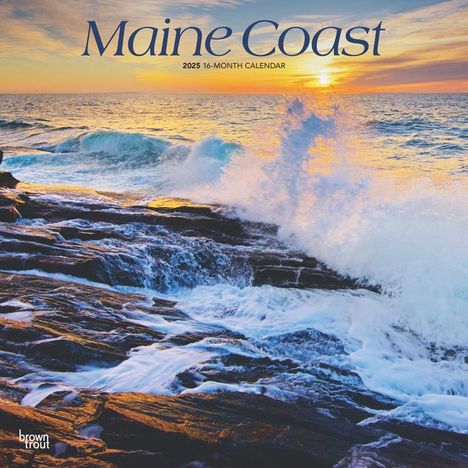 Browntrout: Maine Coast 2025 12 X 24 Inch Monthly Square Wall Calendar Plastic-Free, Kalender
