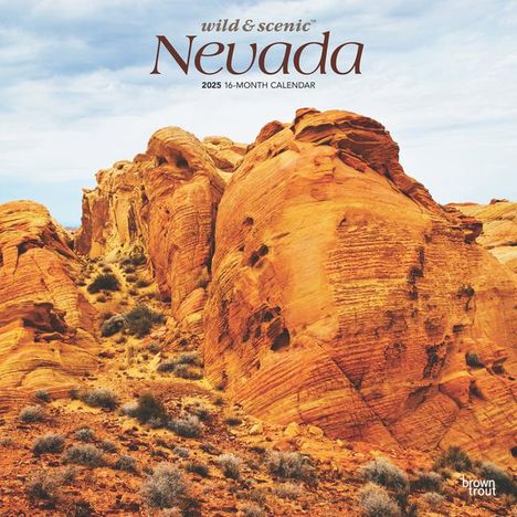 Browntrout: Nevada Wild &amp; Scenic 2025 12 X 24 Inch Monthly Square Wall Calendar Plastic-Free, Kalender