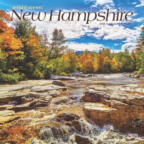 Browntrout: New Hampshire Wild &amp; Scenic 2025 12 X 24 Inch Monthly Square Wall Calendar Plastic-Free, Kalender