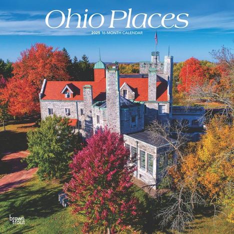 Browntrout: Ohio Places 2025 12 X 24 Inch Monthly Square Wall Calendar Plastic-Free, Kalender