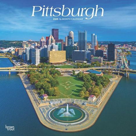 Browntrout: Pittsburgh 2025 12 X 24 Inch Monthly Square Wall Calendar Plastic-Free, Kalender