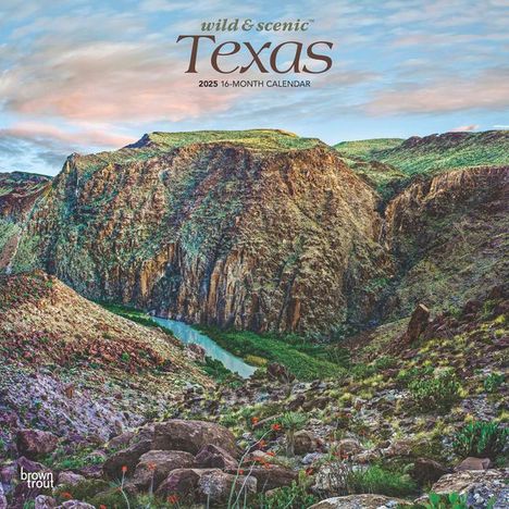 Browntrout: Texas Wild &amp; Scenic 2025 12 X 24 Inch Monthly Square Wall Calendar Plastic-Free, Kalender