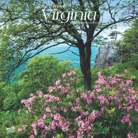 Browntrout: Virginia Wild &amp; Scenic 2025 12 X 24 Inch Monthly Square Wall Calendar Plastic-Free, Kalender