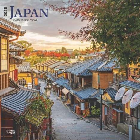 Browntrout: Japan 2025 12 X 24 Inch Monthly Square Wall Calendar Plastic-Free, Kalender