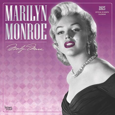 Browntrout: Marilyn Monroe Official 2025 12 X 24 Inch Monthly Square Wall Calendar Foil Stamped Cover Plastic-Free, Kalender