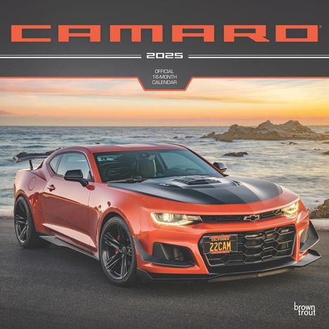 Browntrout: Camaro Official 2025 12 X 24 Inch Monthly Square Wall Calendar Plastic-Free, Kalender
