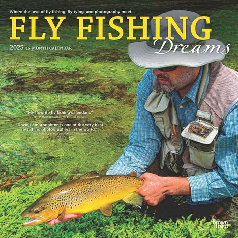 Browntrout: Fly Fishing Dreams Official 2025 12 X 24 Inch Monthly Square Wall Calendar Plastic-Free, Kalender