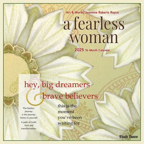 Brush Dance: A Fearless Woman 2025 12 X 24 Inch Monthly Square Wall Calendar Featuring the Artwork of Jeannie Roberts Royce Plastic-Free, Kalender