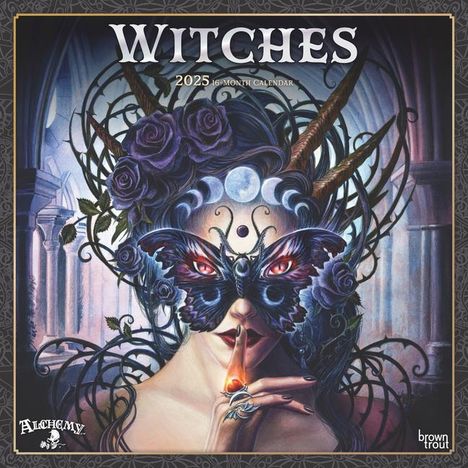 Browntrout: Alchemy Witches Official 2025 12 X 24 Inch Monthly Square Wall Calendar Plastic-Free, Kalender
