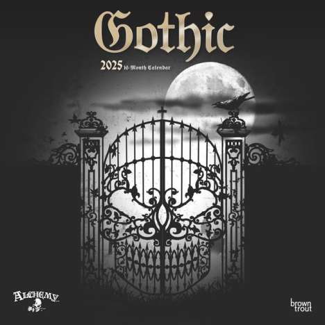 Browntrout: Alchemy Gothic Official 2025 12 X 24 Inch Monthly Square Wall Calendar Plastic-Free, Kalender