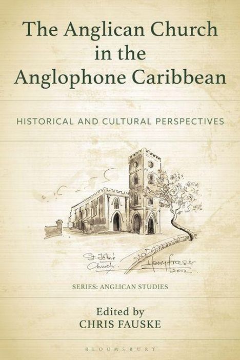 "The Anglican Church in the Anglophone Caribbean," darunter Zeichnung einer Kirche mit Bäumen, Serie: Anglican Studies.