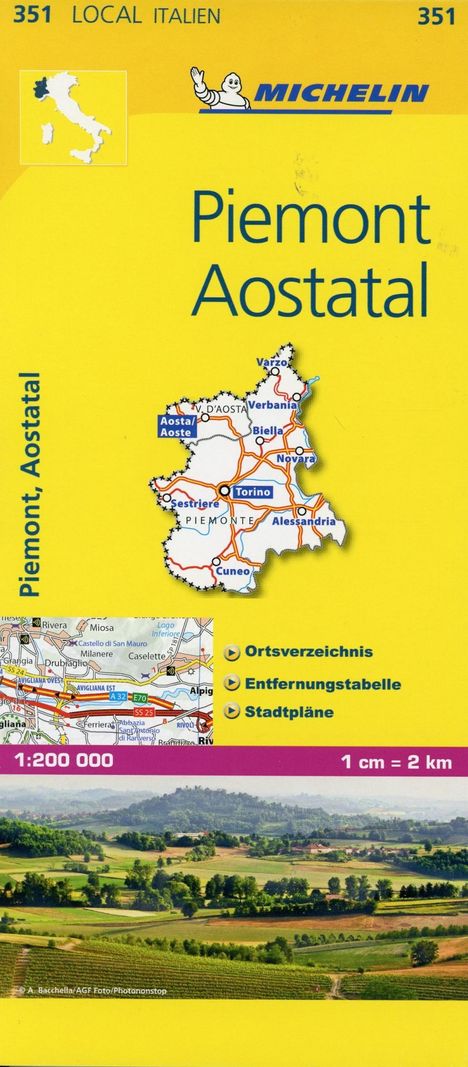 Michelin Lokalkarte Piemont-Aostatal, Karten