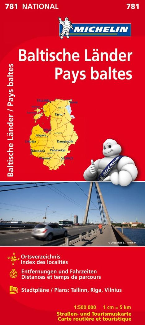 Michelin Baltische Länder (Estland, Lettland und Litauen) 1 : 500 000, Karten