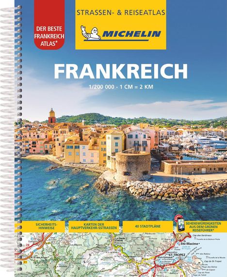 Michelin Atlas Frankreich (DIN A4) Spiralbindung, Karten