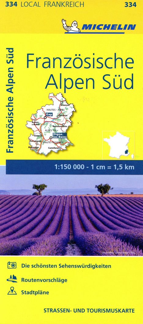 Michelin Französische Alpen Süd, Karten