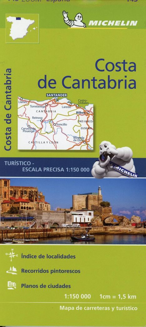 Michelin: Costa de Cantabria - Zoom Map 143, Karten