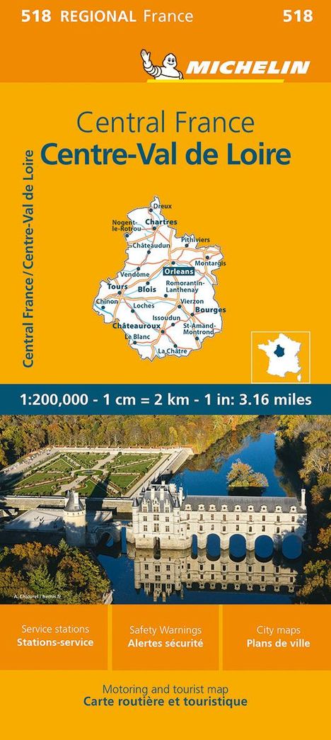 Michelin Zentralfrankreich, Karten