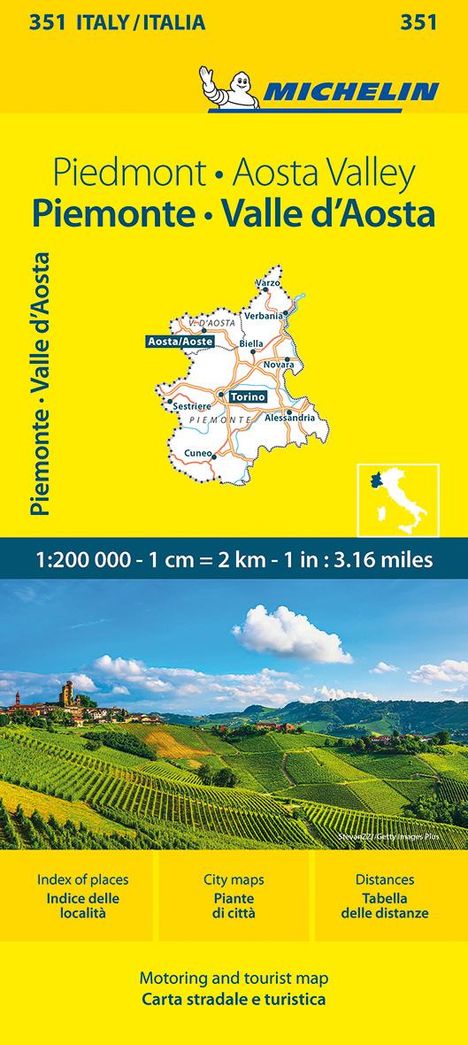 Michelin Piemont, Aostatal, Karten