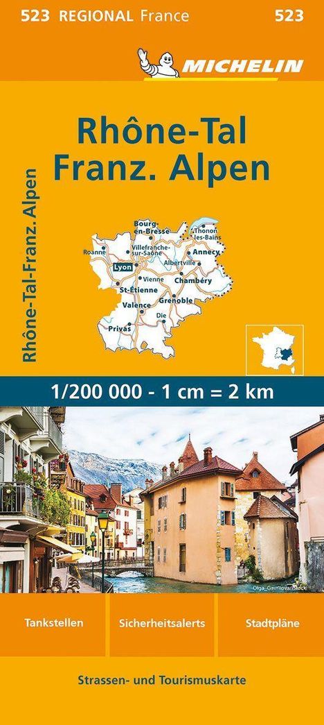 Michelin Rhonetal - Französiche Alpen, Karten